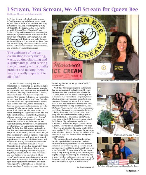 Queen Bee - The Spectrum Magazine - Redwood City's Monthly ...