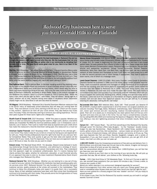 Publisher - The Spectrum Magazine - Redwood City's Monthly ...