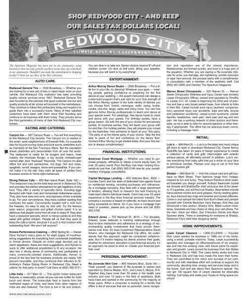 S - The Spectrum Magazine - Redwood City's Monthly Magazine ...