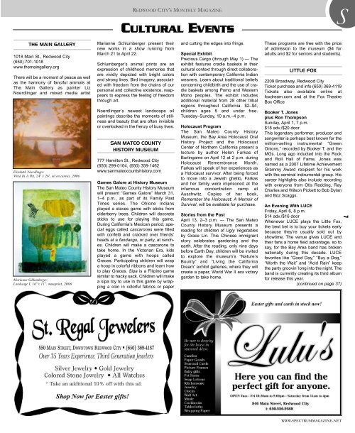 S - The Spectrum Magazine - Redwood City's Monthly Magazine ...