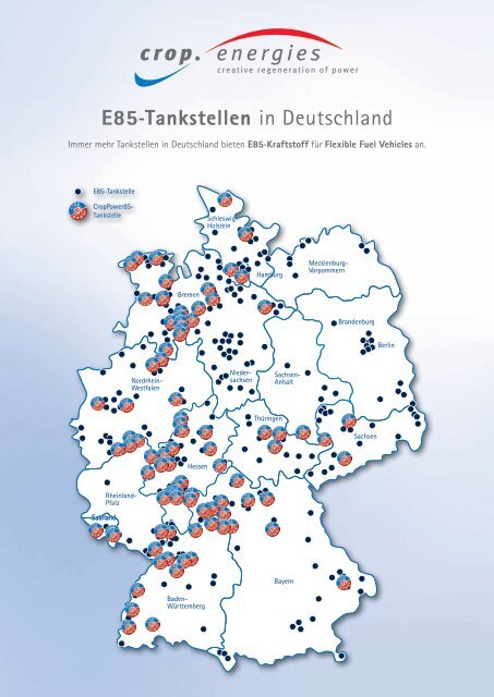 E85-Tankstellen in Deutschland - CropEnergies