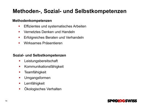 Handout Workshop (PDF 300 KB) - Spedlogswiss