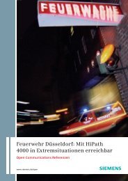 Feuerwehr DÃ¼sseldorf: Mit HiPath 4000 in ... - Speech Design