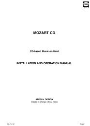 MOZART CD - Speech Design