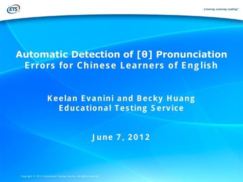 Th Pronunciation Errors For Chinese Learners Of English Th Pronunciation Errors For Chinese Learners Of English