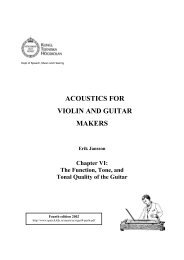 ACOUSTICS FOR VIOLIN AND GUITAR MAKERS - Speech, Music ...