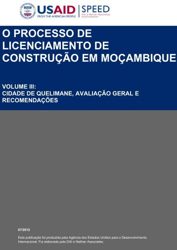 o processo de licenciamento de construÃ§Ã£o em moÃ§ambique