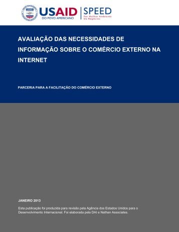 avaliaÃ§Ã£o das necessidades de informaÃ§Ã£o sobre o comÃ©rcio ...