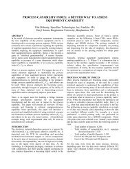 process capability index - Speedline Technologies