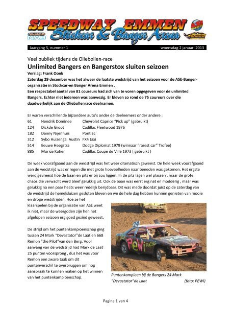 lees verder - Speedway Emmen