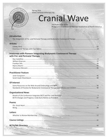 Cranial Wave - Biodynamic Craniosacral Therapy Association of ...