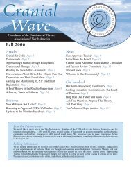 Fall 2006 - Biodynamic Craniosacral Therapy Association of North ...