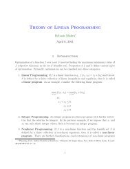 Theory of Linear Programming - Indian Statistical Institute