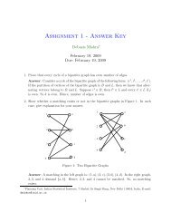 Assignment 1 - Answer Key - Indian Statistical Institute
