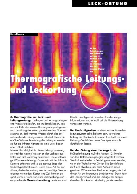 Thermografie Leckortung Broschüre - Speidel System Trocknung ...