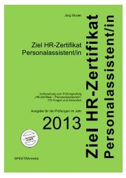 Ziel HR-Zertifikat Personalassistent/in - SPEKTRAmedia