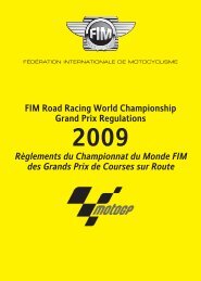 FIM Road Racing World Championship Grand Prix ... - Spelregels