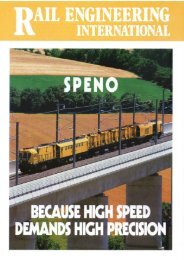 Grinding of rails on high-speed railway lines - speno international sa
