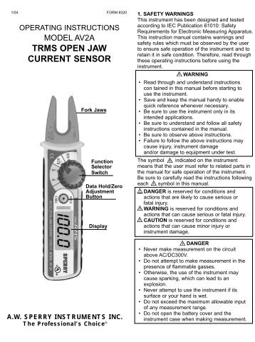 Manual - Sperry Instruments