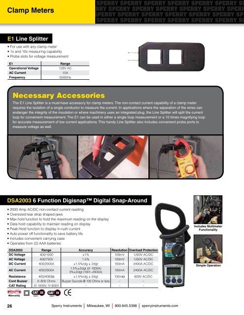 Download the PDF Catalog - Sperry Instruments