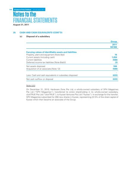 Singapore Press Holdings annual report 2011 Singapore Press ...