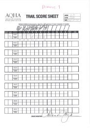 Score Sheets Trail - Spha