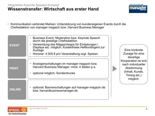 Integriertes Keynote-Speaker-Konzept - Spiegel-QC