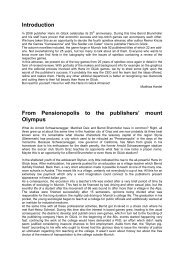 Introduction From Pensionopolis to the publishers' mount ... - spielbox