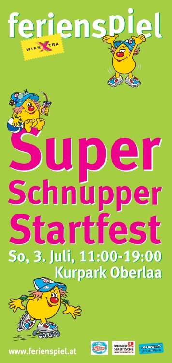 So, 3. Juli, 11:00-19:00 Kurpark Oberlaa So, 3. Juli, 11:00-19:00 ...