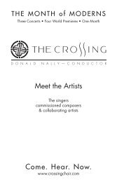 Come. Hear. Now. Meet the Artists - The Crossing