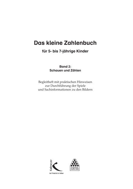 Das kleine Zahlenbuch - Friedrich Verlag