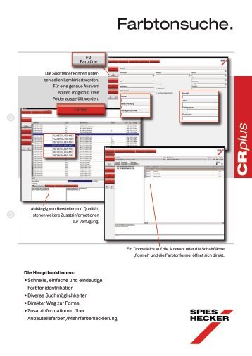 CRplus Funktionsumfang - Spies Hecker