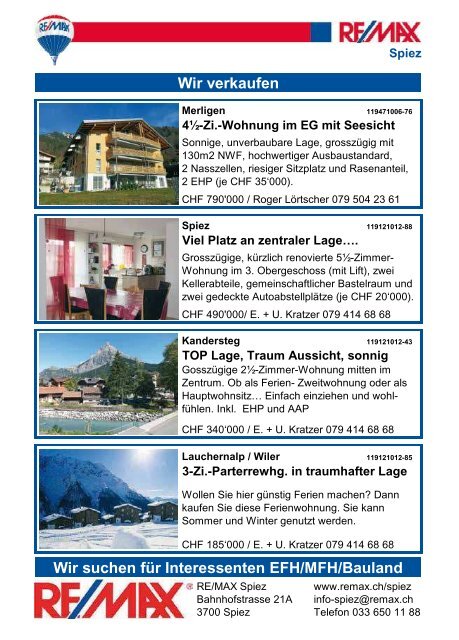 SpiezInfo April 2013 DS - in Spiez