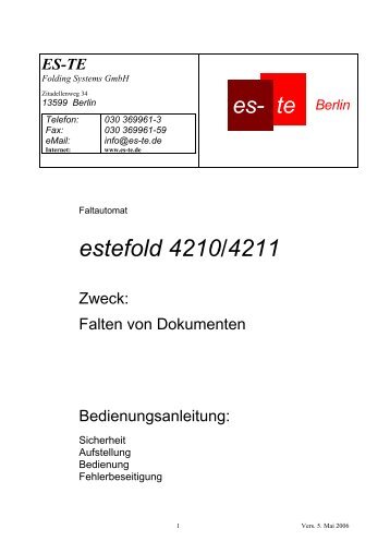 estefold 4210/4211 - es-te.de