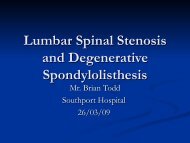 Lumbar Spinal Stenosis and Degenerative Spondylolisthesis