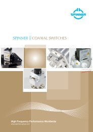 Koaxiale Schalter Download Katalog - SPINNER GmbH