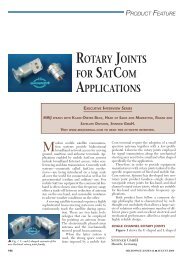 RotaRy Joints foR satCom appliCations - SPINNER GmbH
