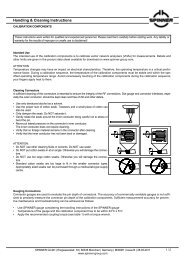 Handling & Cleaning Instructions - SPINNER GmbH