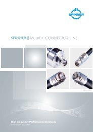 SPINNER || MULTIFITTM CONNECTOR LINE - SPINNER GmbH