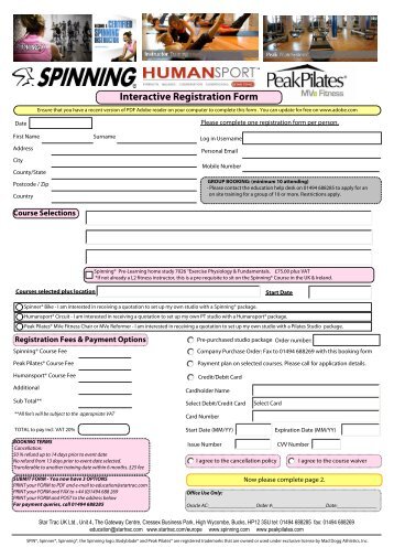 Interactive Registration Form - Spinning
