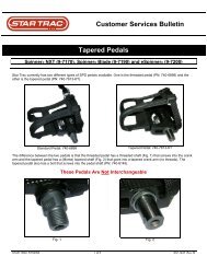 Customer Services Bulletin Tapered Pedals - Star Trac Support