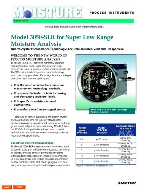 Ametek 3050SLR PDF