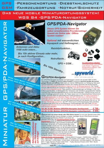 GPS/PDA-Navigator - Spionladen.info