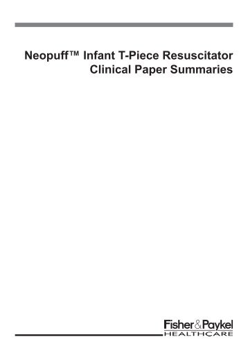 Neopuff™ Infant T-Piece Resuscitator Clinical Paper ... - Spira