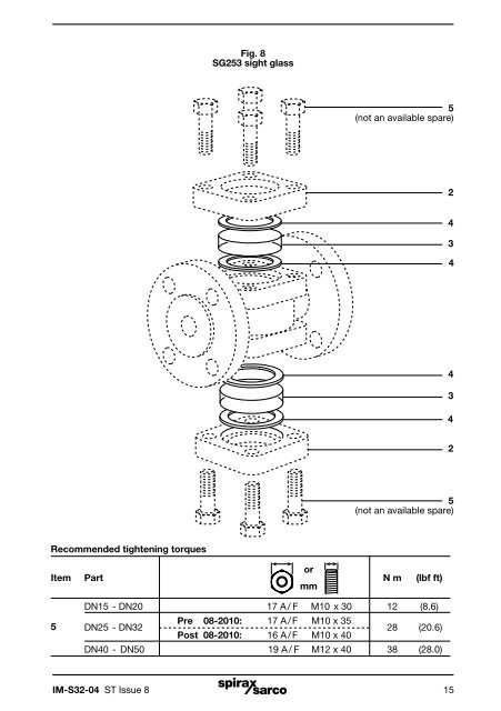 Single and Double Window Sight Glasses and Sight ... - Spirax Sarco