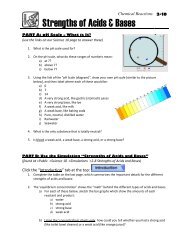 Strengths of Acids & Bases