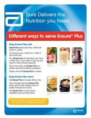 Different ways to serve Ensure - Abbott Nutrition Canada