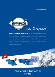 General machine brochure - Spiro International SA