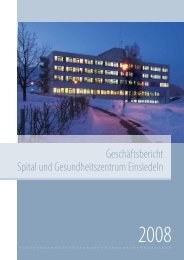 GeschÃ¤ftsbericht 2008 - Spital Einsiedeln