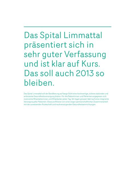 Geschäftsbericht 2012 (PDF, 2,8 MB) - Spital Limmattal